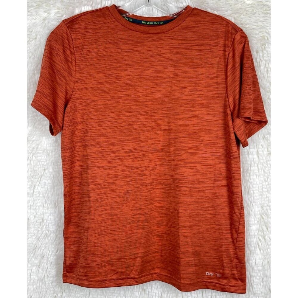 Tek Gear Dry Tek Boys Large (14-16) Husky Orange Short Sleeve T-Shirt